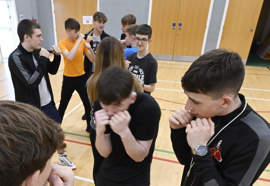 Young boxers turn coaches for a day